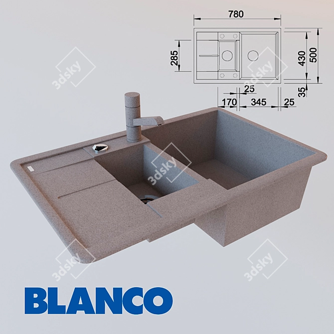 Blanco Metra 6S: Compact Sink 3D model image 1