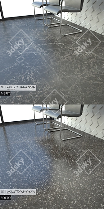 Kutahya Seramik Feniks - Elegant Rectified Glossy Tiles 3D model image 3