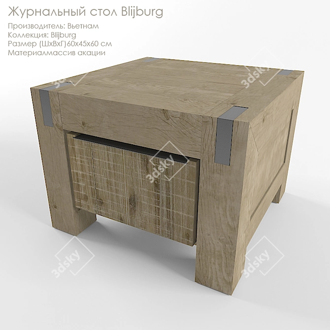 Blijburg Acacia Coffee Table 3D model image 1