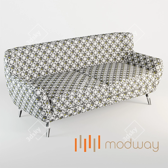 Modern 70s Style Remark Sofa 3D model image 3