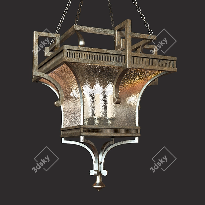 Driftwood Silver Chandelier | Fine Art Lamps Villa Vista 3D model image 2