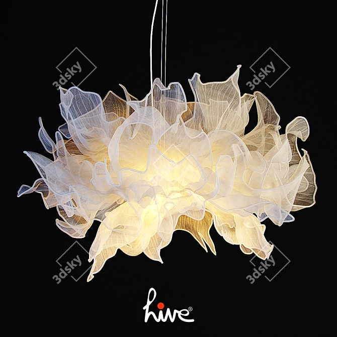 Fandango Cotton Metal Hanging Lamp 3D model image 1