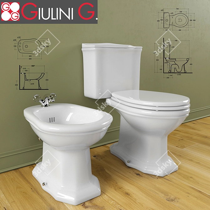 Giulini G "Impero Style" Faucet 3D model image 1