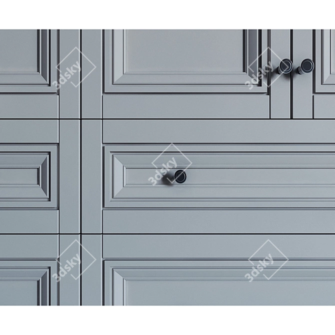 Max Built-in Closet: Height 2700mm, Length 4000mm, Depth 700mm 3D model image 2