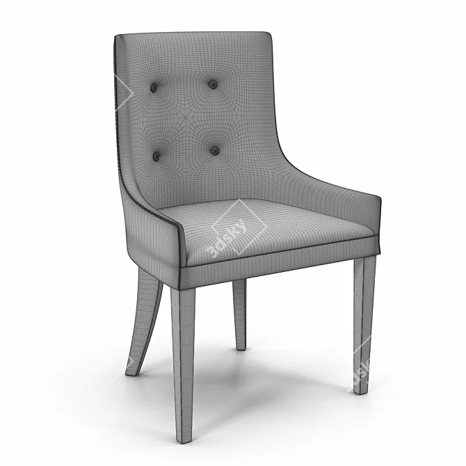 Compact Paluza Armchair 3D model image 3