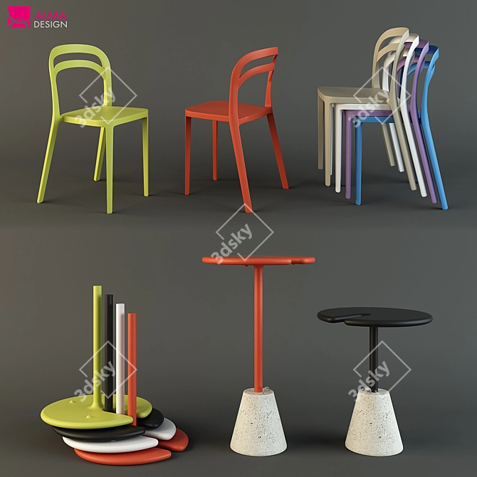 Sophisticated Alma Design Set-Up and Julie 3D model image 1