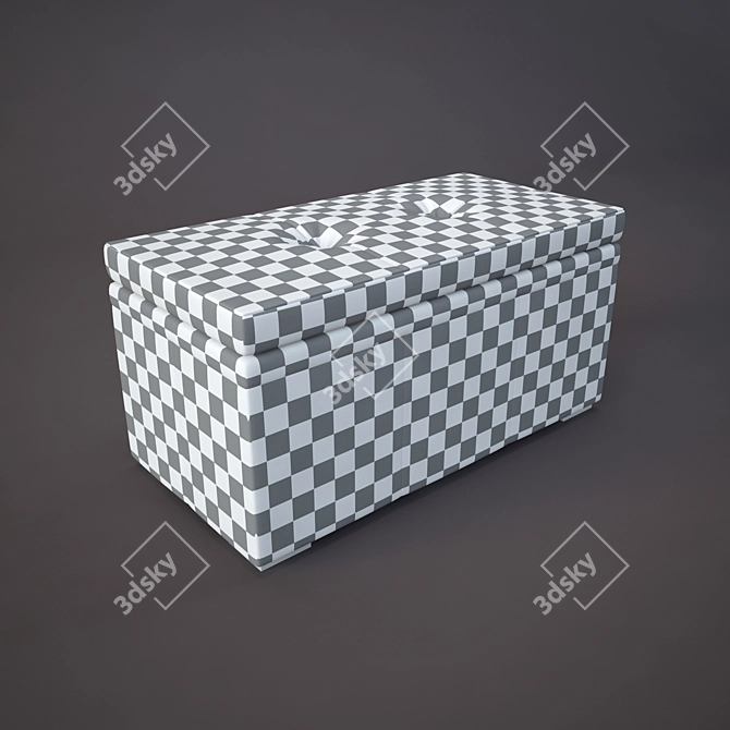 Stylish Poof Chest- PF-843 3D model image 2