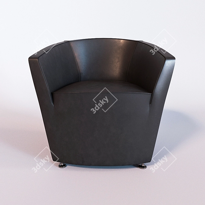 Elegant Comfort: Tacchini Parentesi Armchair 3D model image 2