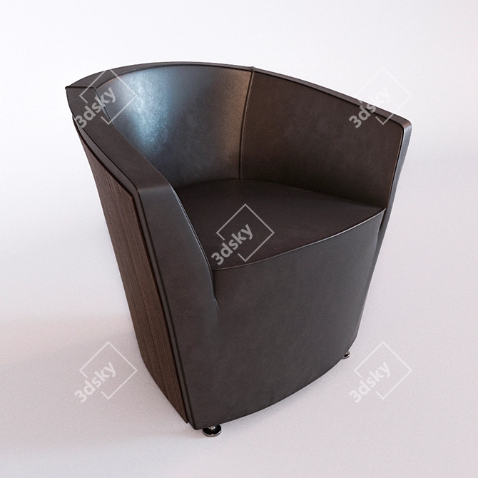 Elegant Comfort: Tacchini Parentesi Armchair 3D model image 3