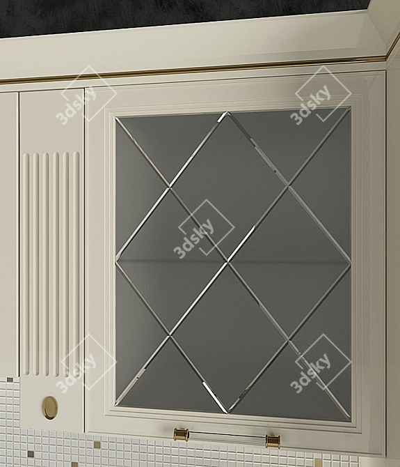 Elegant Skavolini Baccarat Kitchen 3D model image 2