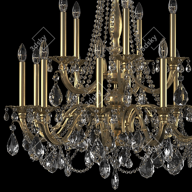 Schonbek Alea AL6535 Crystal Chandelier 3D model image 2