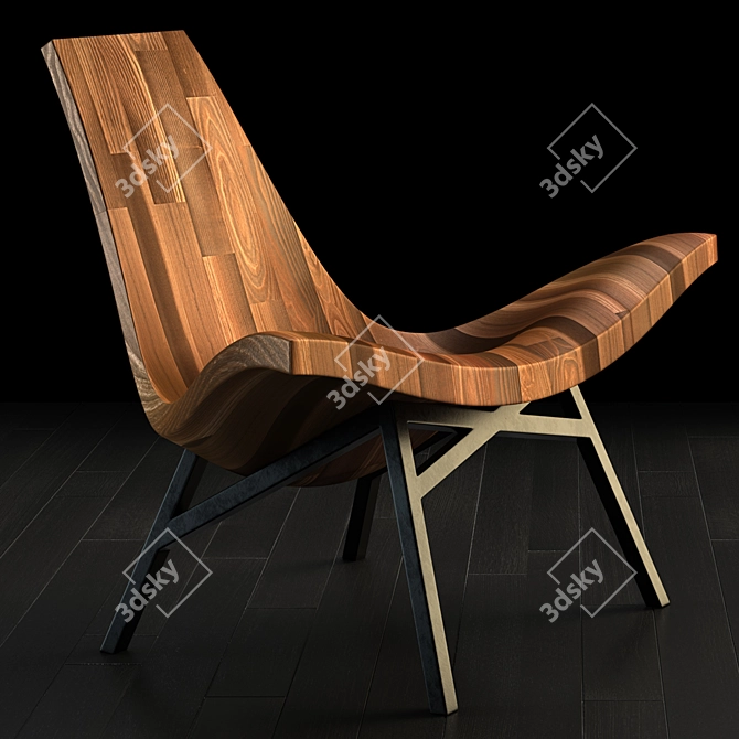 Reclaimed Water Tower Chair 3D model image 1