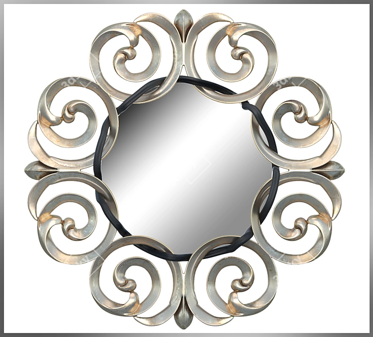 Elegant Square Mirror - 109x109cm 3D model image 1