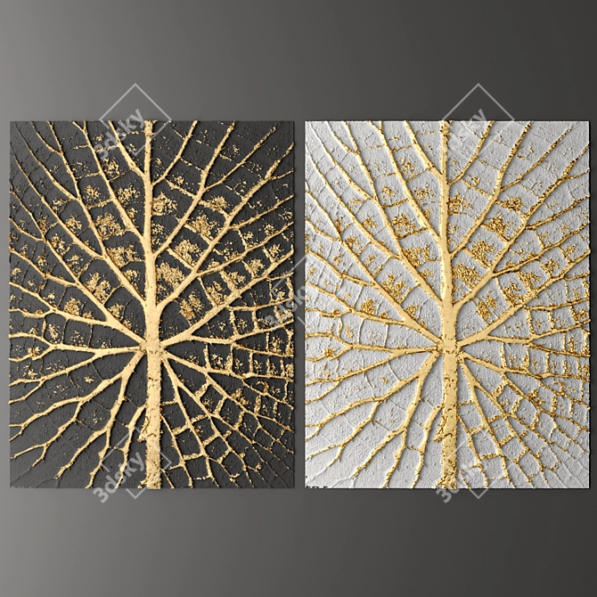 Unique 3D Wall Panel Art 3D model image 1