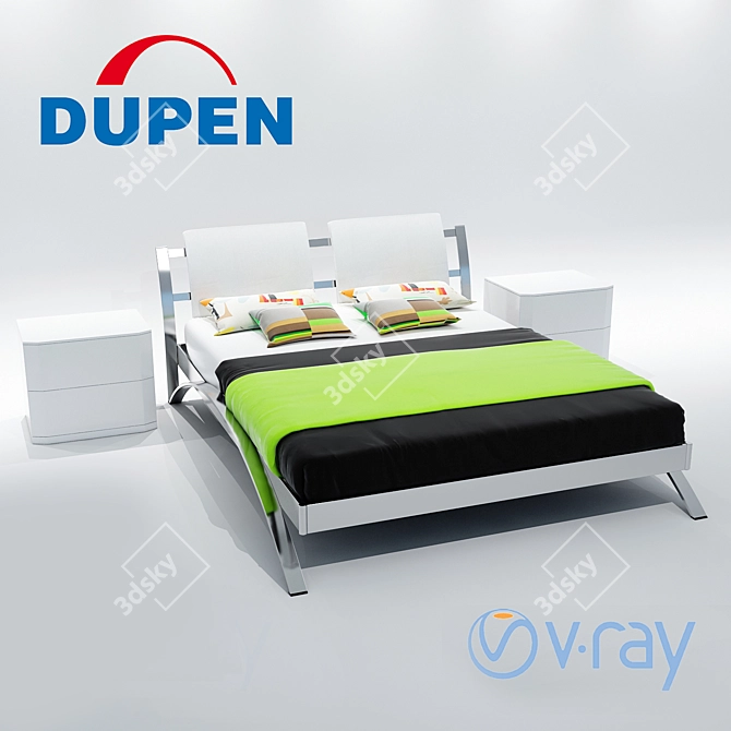 DUPEN Bed: Dream in Comfort 3D model image 1