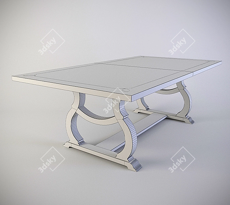 Bernhardt Marquesa Dining Table: Elegant and Sturdy 3D model image 2