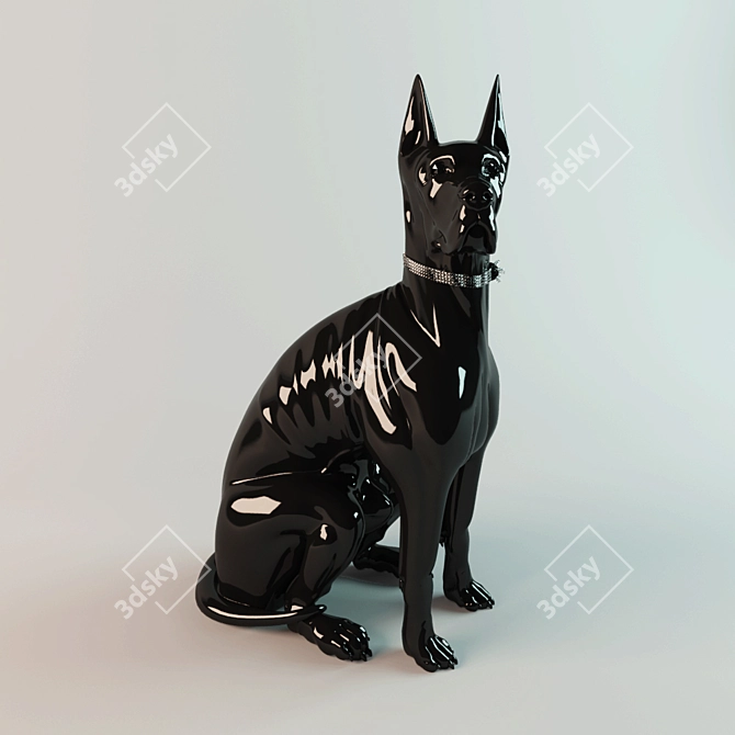 Italian Dog Statue 3D model image 1