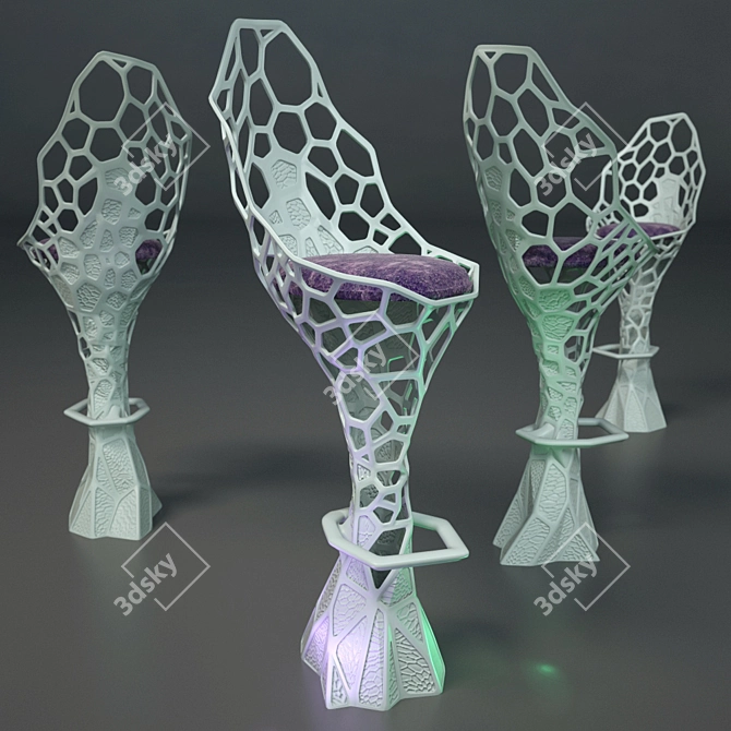 Futuristic Laduree Bar Stool 3D model image 1