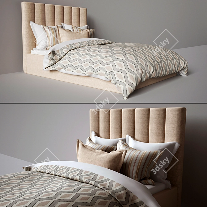 Elegant Comfort: Pufetto Belluno 3D model image 2