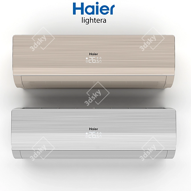 Haier Lightera: Stylish and Smart Air Conditioner 3D model image 2