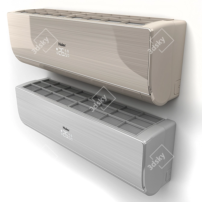 Haier Lightera: Stylish and Smart Air Conditioner 3D model image 3
