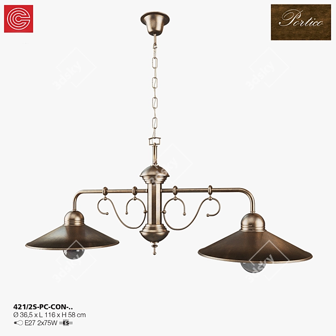 Elegant Crystal Chandelier 3D model image 1