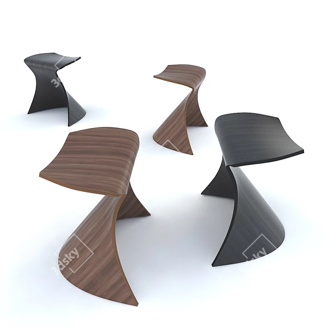 Mino Stool: Exquisite Design 3D model image 1