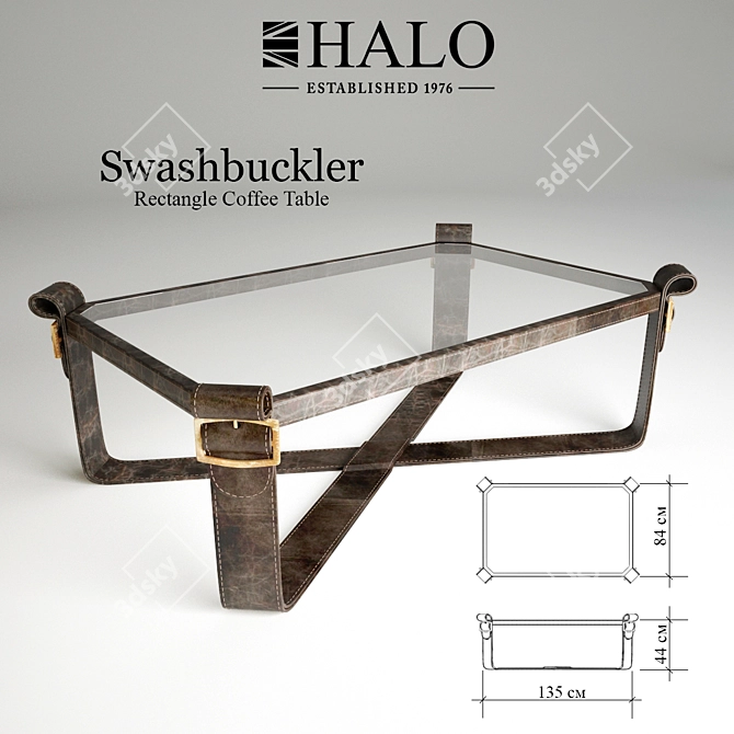 Title: Swashbuckler Coffee Table by Halo Est 3D model image 1
