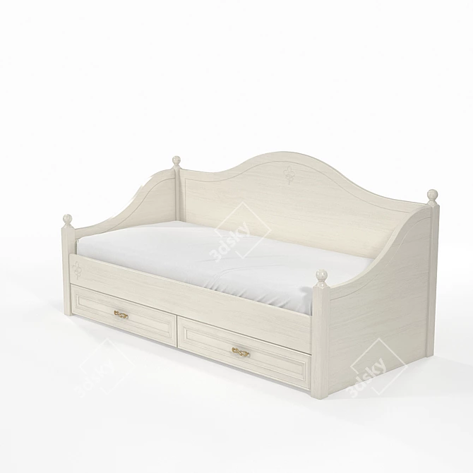 OM Bed Svetlitsa KS-19: Modern Comfort in Your Bedroom! 3D model image 3