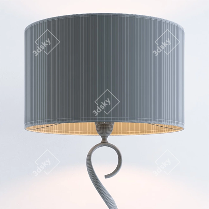 Sculptural Steel Carter Table Lamp 3D model image 3