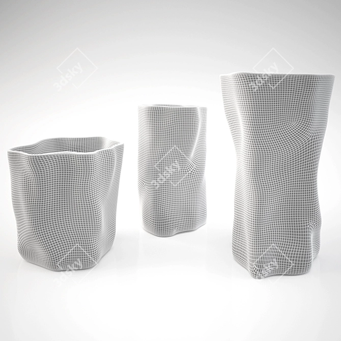 Argenesi Vesta Silver Porcelain Vase 3D model image 3