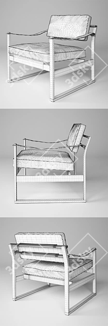 Harris Leather Chair: Elegant and Luxurious Seating 3D model image 3