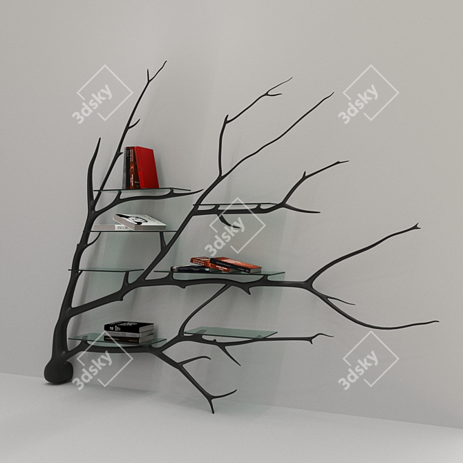 Tree Bookshelf: Organize Your Collection 3D model image 1