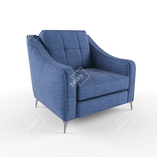 NIERI LIZ Armchair: Elegant Comfort 3D model image 1