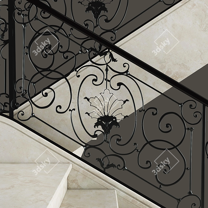 French Renaissance Staircase: Gramercy & Co. for Ralph Lauren 3D model image 2