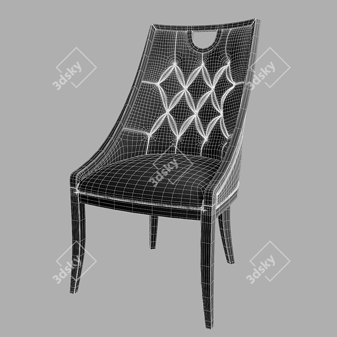 ArtDecoLine Chair: Elegant and Stylish 3D model image 3
