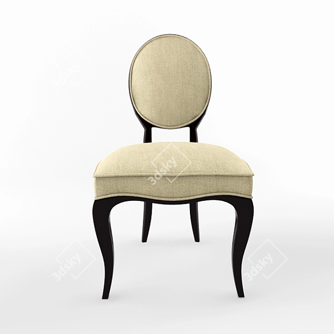 Caracole Ladies Wood & Fabric Chair 3D model image 1