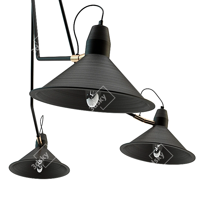 Modern Kare Design Spider 5 Pendant 3D model image 2