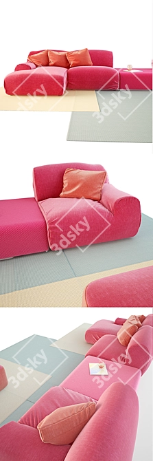 Title: Paola Lenti Modern Lounge Set 3D model image 2