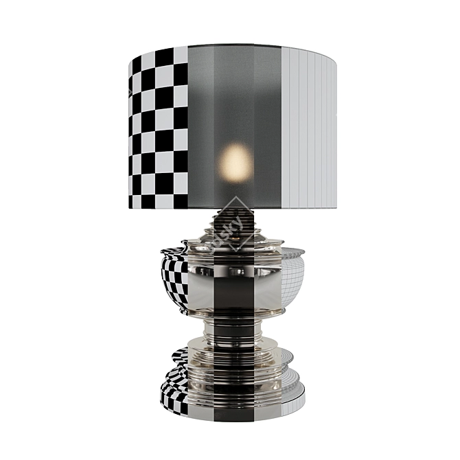Elegant Pagoda Table Lamp 3D model image 3