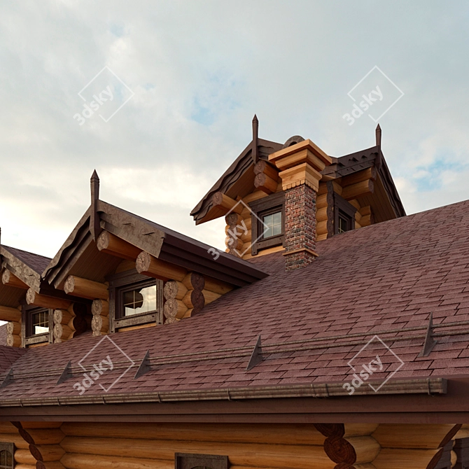 Rustic Chalet Retreat 3D model image 3