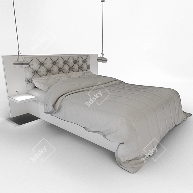 Cosy Haven Double Bed 3D model image 2