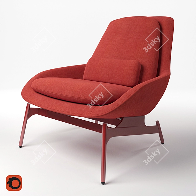 ComfortMax Field Lounge Chair 3D model image 1