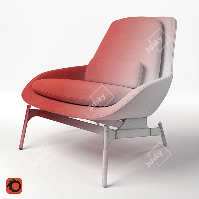 ComfortMax Field Lounge Chair 3D model image 3