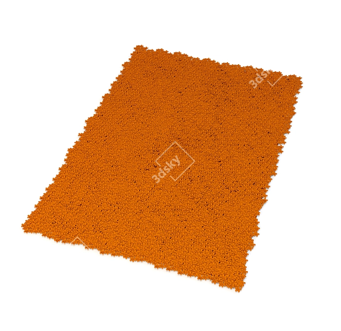 Elegant Floral Rug for Home 3D model image 1