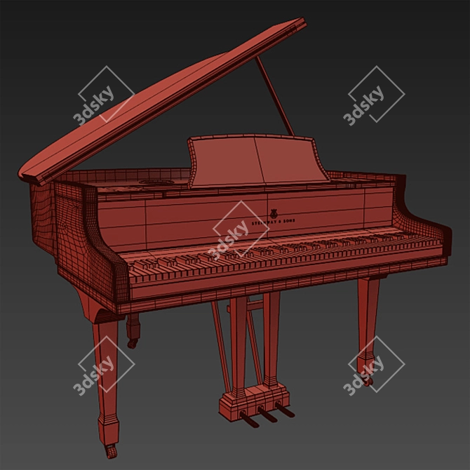 Steinway & Sons Grand Piano 3D model image 3