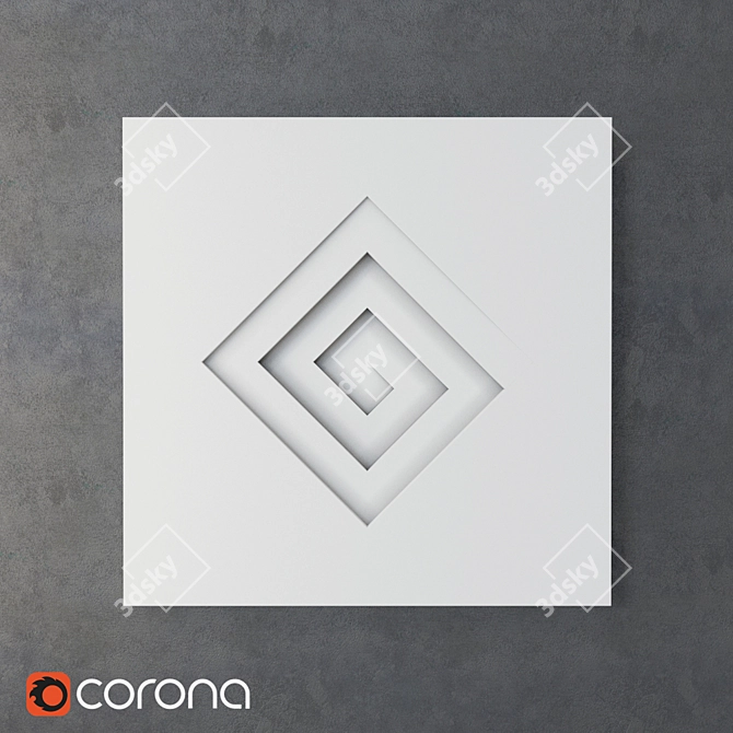 3D Quadro Wall Panel 3D model image 1
