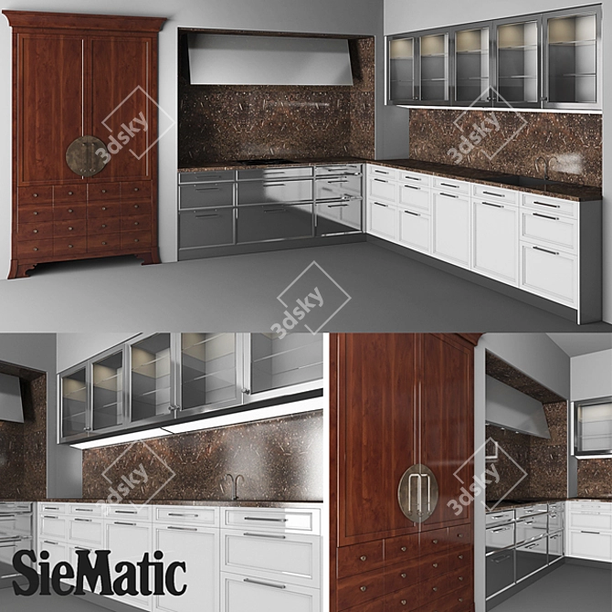 SieMatic BeauxArts Kitchen: Elegant German Design 3D model image 1