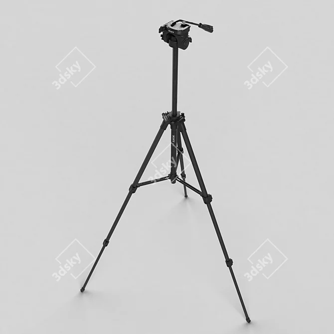 Compact and Versatile SONY VCT-R640 Tripod 3D model image 2