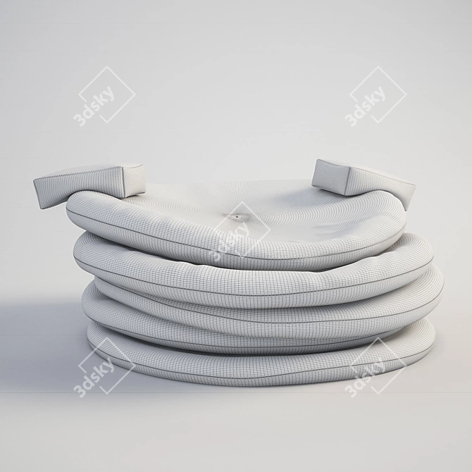 Title: Fluffy Comfort Pillow 3D model image 2